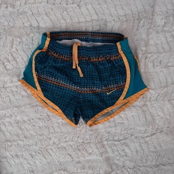 Stylish Women's Teal and Orange Shorts - Picture 1 of 3